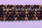 CTE2220 15.5 inches 8mm round colorful tiger eye gemstone beads