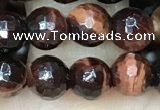 CTE2237 15.5 inches 6mm faceted round red tiger eye beads