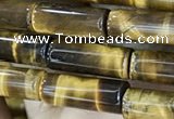 CTE2246 15.5 inches 5*14mm tube yellow tiger eye beads wholesale