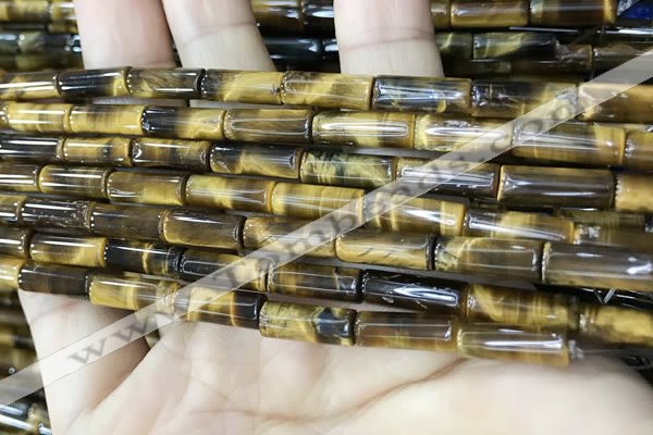 CTE2246 15.5 inches 5*14mm tube yellow tiger eye beads wholesale