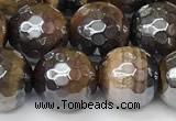 CTE2272 15 inches 10mm faceted round AB-color yellow tiger eye beads