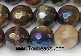 CTE2286 15 inches 8mm faceted round AB-color colorful tiger eye beads