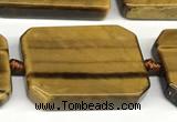 CTE2306 15 inches 22*30mm – 23*32mm rectangle yellow tiger eye beads