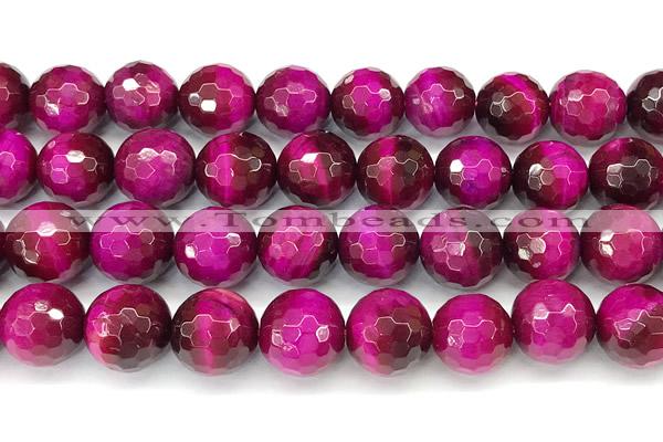 CTE2343 15 inches 12mm faceted round red tiger eye beads