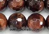 CTE2346 15 inches 10mm faceted round red tiger eye beads