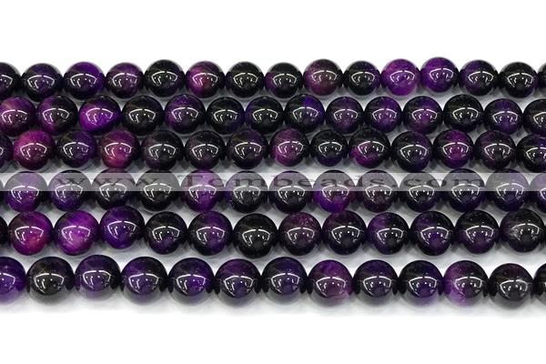 CTE2414 15 inches 8mm round purple tiger eye beads