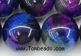 CTE2444 15 inches 12mm round mixed tiger eye beads