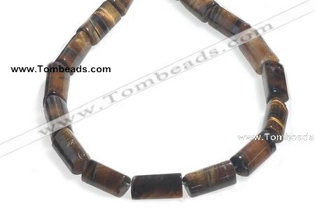 CTE29 10*20mm triangle column yellow tiger eye beads Wholesale