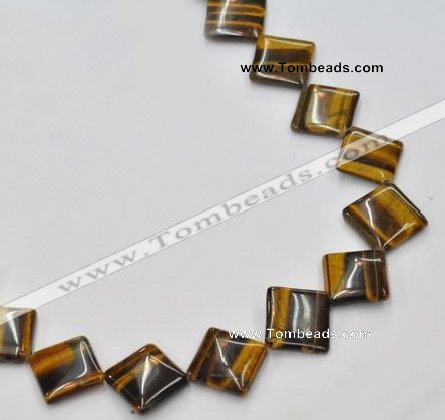 CTE30 15.5 inches 20*20mm diamond yellow tiger eye beads wholesale