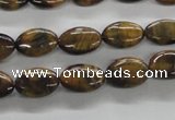 CTE301 15.5 inches 8*12mm oval yellow tiger eye gemstone beads