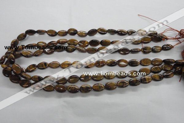 CTE301 15.5 inches 8*12mm oval yellow tiger eye gemstone beads