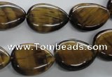 CTE307 15.5 inches 15*20mm flat teardrop yellow tiger eye gemstone beads