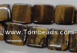 CTE309 15.5 inches 16*16mm square yellow tiger eye gemstone beads