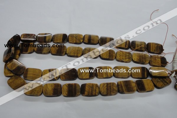 CTE310 15.5 inches 15*20mm rectangle yellow tiger eye gemstone beads