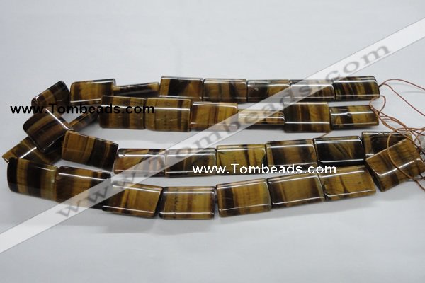 CTE312 15.5 inches 18*25mm flat tube yellow tiger eye gemstone beads