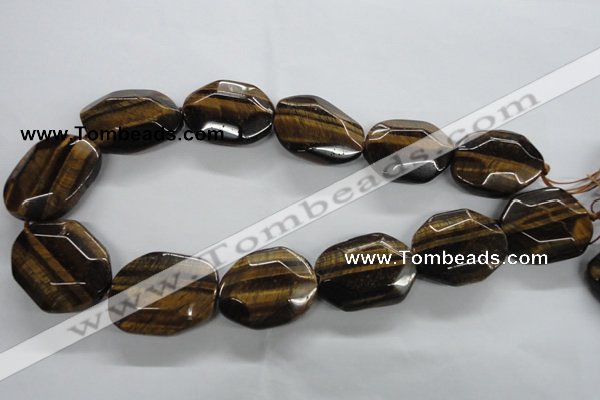 CTE324 15.5 inches 25*35mm freeform yellow tiger eye gemstone beads