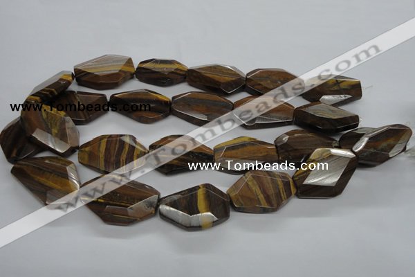 CTE325 15.5 inches 24*30mm freeform yellow tiger eye gemstone beads