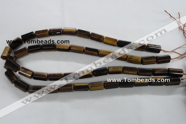 CTE330 15.5 inches 8*16mm faceted column yellow tiger eye gemstone beads