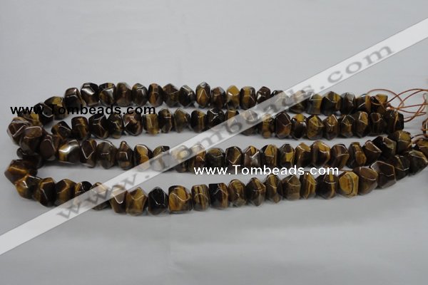 CTE336 15.5 inches 8*12mm faceted nuggets yellow tiger eye gemstone beads