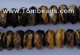 CTE403 15.5 inches 8*14mm faceted rondelle yellow tiger eye beads