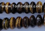 CTE404 15.5 inches 8*16mm faceted rondelle yellow tiger eye beads