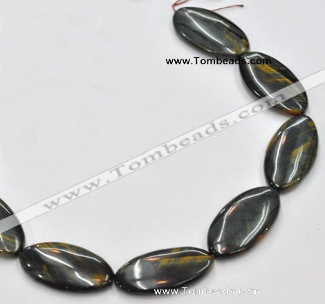 CTE41 15.5 inches 20*40mm oval blue tiger eye beads wholesale