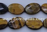 CTE431 15.5 inches 15*20mm faceted oval yellow tiger eye beads