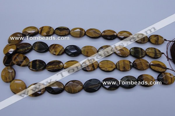 CTE431 15.5 inches 15*20mm faceted oval yellow tiger eye beads