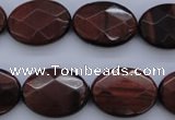 CTE462 15.5 inches 15*20mm faceted oval red tiger eye beads