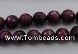 CTE473 15.5 inches 10mm faceted round red tiger eye beads wholesale