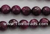 CTE474 15.5 inches 12mm faceted round red tiger eye beads wholesale