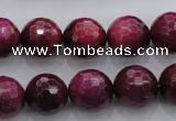 CTE475 15.5 inches 14mm faceted round red tiger eye beads wholesale