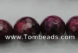 CTE477 15.5 inches 18mm faceted round red tiger eye beads wholesale