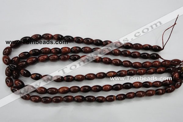 CTE51 15.5 inches 8*12mm rice red tiger eye gemstone beads