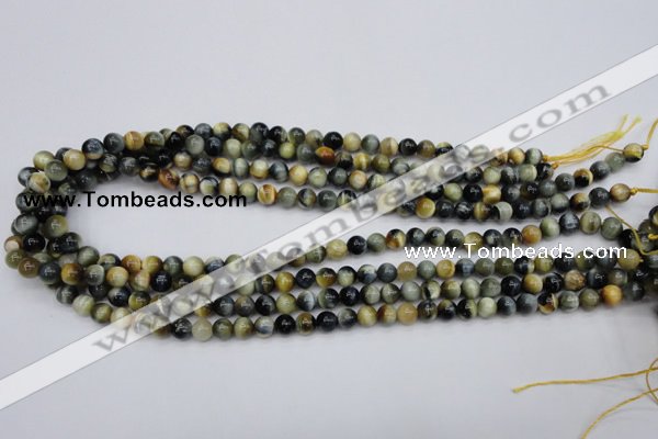 CTE551 15.5 inches 6mm round golden & blue tiger eye beads