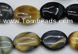 CTE571 15.5 inches 15*20mm oval golden & blue tiger eye beads