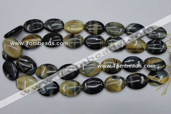 CTE572 15.5 inches 18*25mm oval golden & blue tiger eye beads