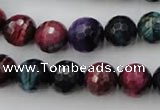 CTE583 15.5 inches 10mm faceted round colorful tiger eye beads