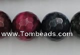 CTE587 15.5 inches 18mm faceted round colorful tiger eye beads