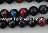 CTE594 15.5 inches 12mm round colorful tiger eye beads wholesale