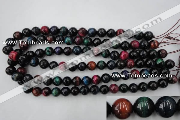 CTE594 15.5 inches 12mm round colorful tiger eye beads wholesale