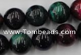 CTE596 15.5 inches 16mm round colorful tiger eye beads wholesale