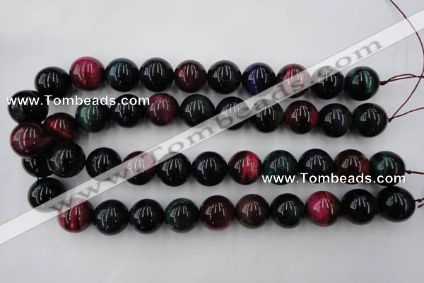 CTE597 15.5 inches 18mm round colorful tiger eye beads wholesale