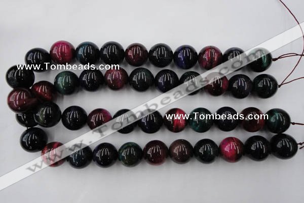 CTE598 15.5 inches 20mm round colorful tiger eye beads wholesale