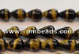 CTE605 15.5 inches 6*10mm teardrop yellow tiger eye beads wholesale