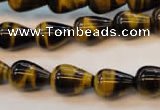 CTE607 15.5 inches 10*14mm teardrop yellow tiger eye beads wholesale