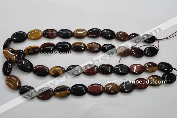 CTE61 15.5 inches 13*18mm oval mixed tiger eye gemstone beads