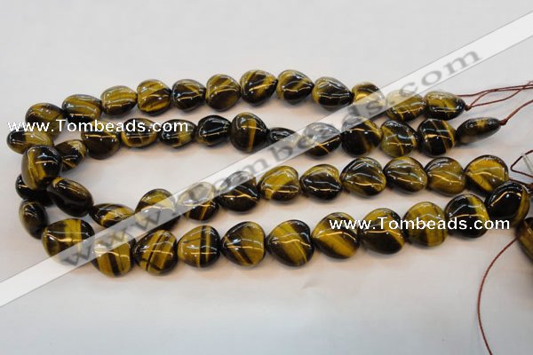 CTE630 15.5 inches 16*16mm heart yellow tiger eye beads wholesale