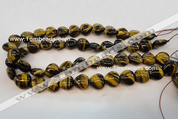 CTE632 15.5 inches 20*20mm heart yellow tiger eye beads wholesale