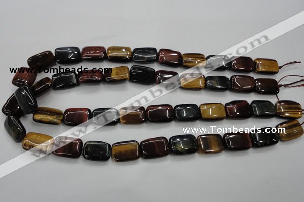 CTE64 15.5 inches 13*18mm rectangle mixed tiger eye gemstone beads